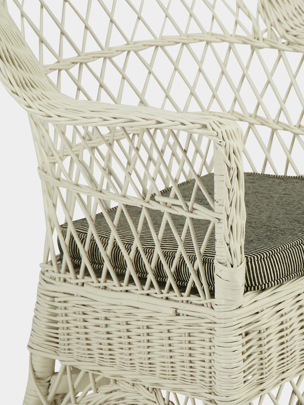 Handmade Furnas Ivory Wicker Armchair