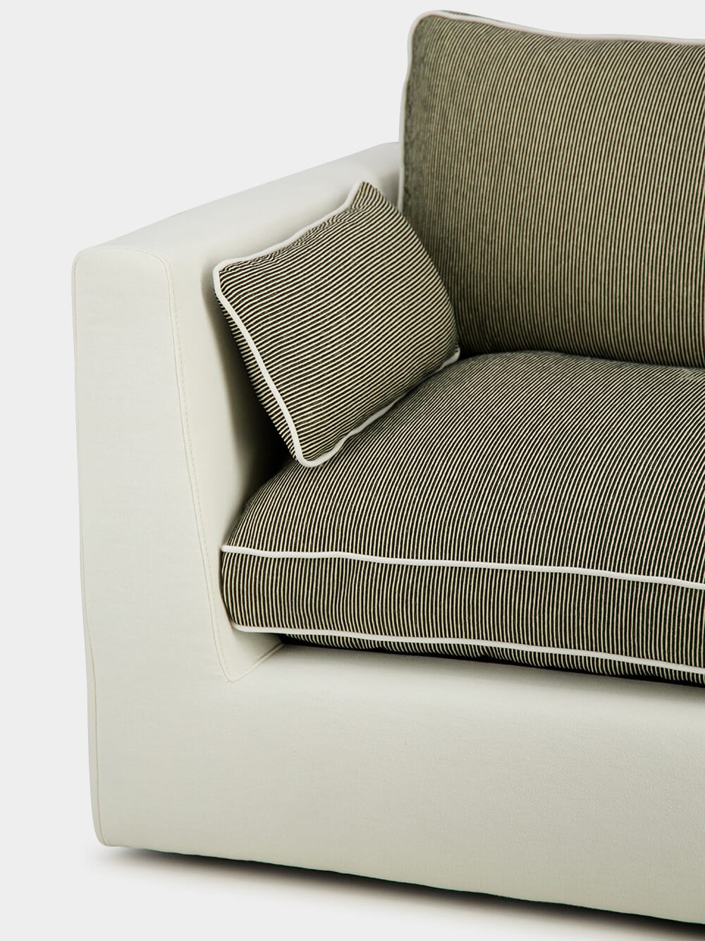 Dinis Ivory Linen Left Arm Module Sofa