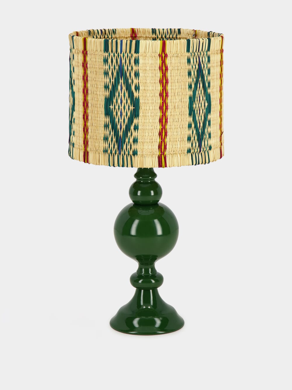 Sado Green Wood Lamp Base