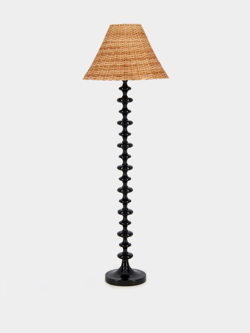 Freixo Black Wood Floor Lamp Base