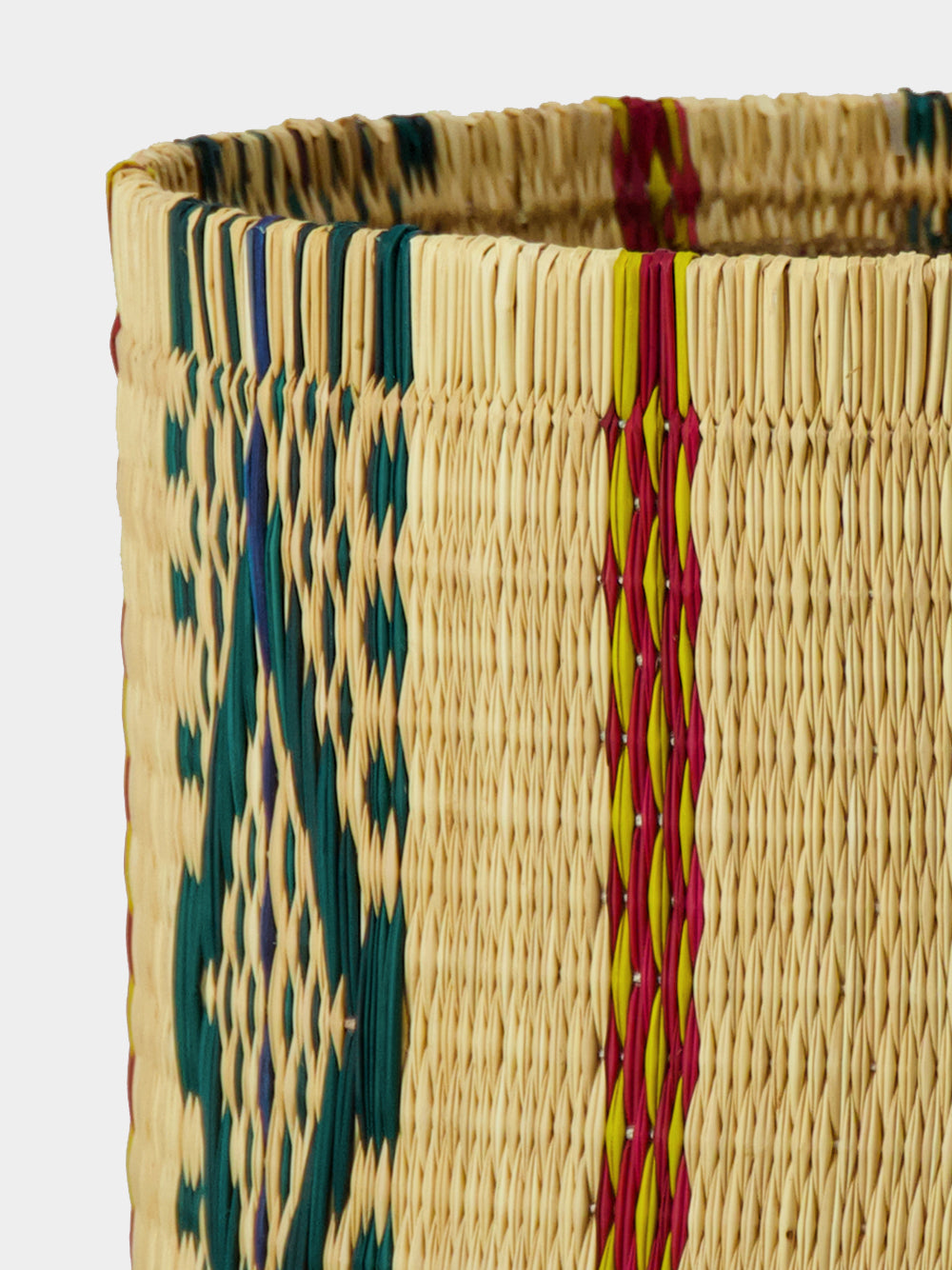 Handmade Coruche Natural and Multicolour Reed Large Lampshade