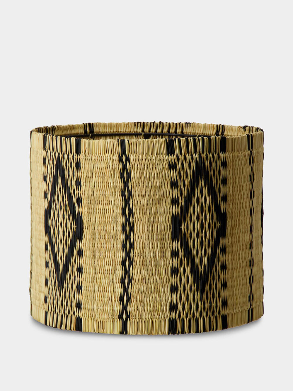 Handmade Coruche Natural and Black Reed Medium Lampshade
