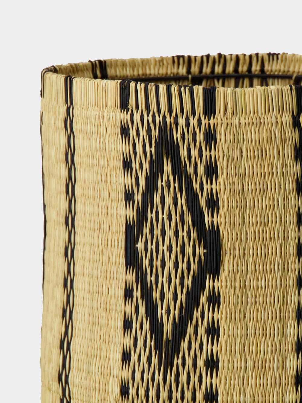 Handmade Coruche Natural and Black Reed Medium Lampshade