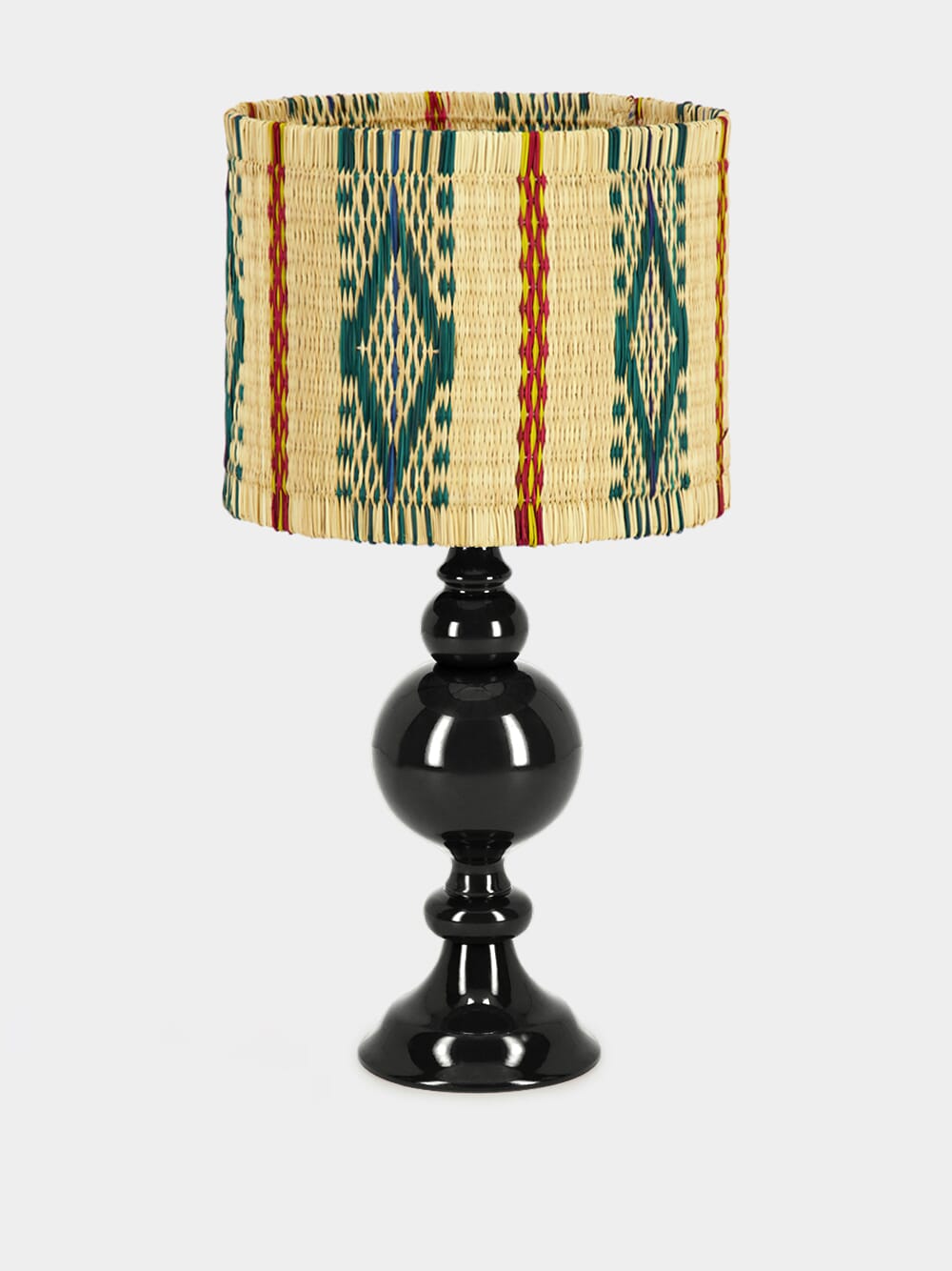 Sado Black Wood Lamp Base