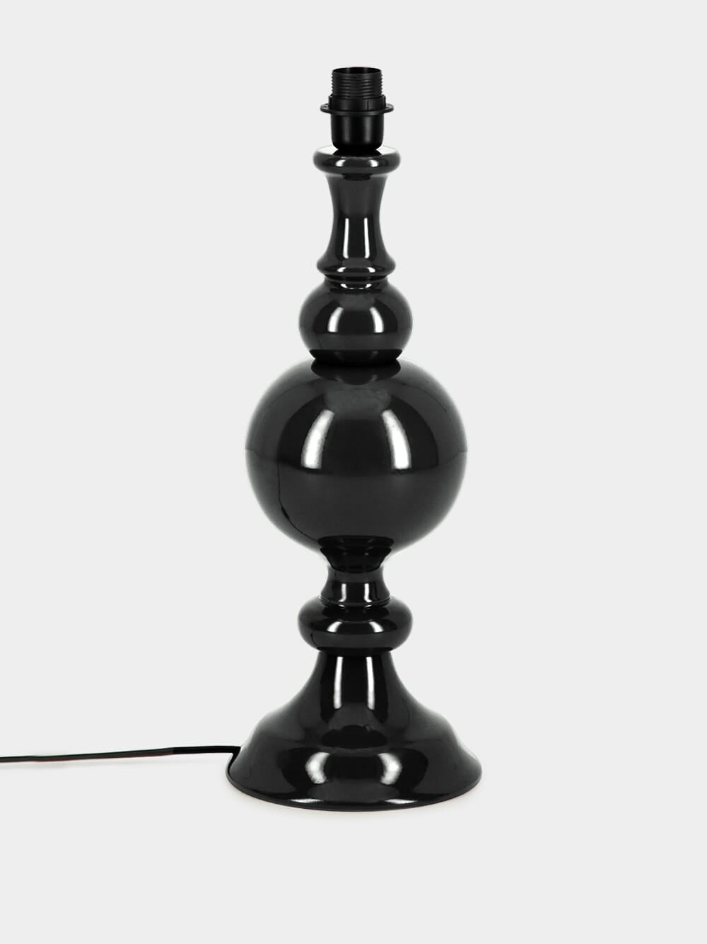 Sado Black Wood Lamp Base