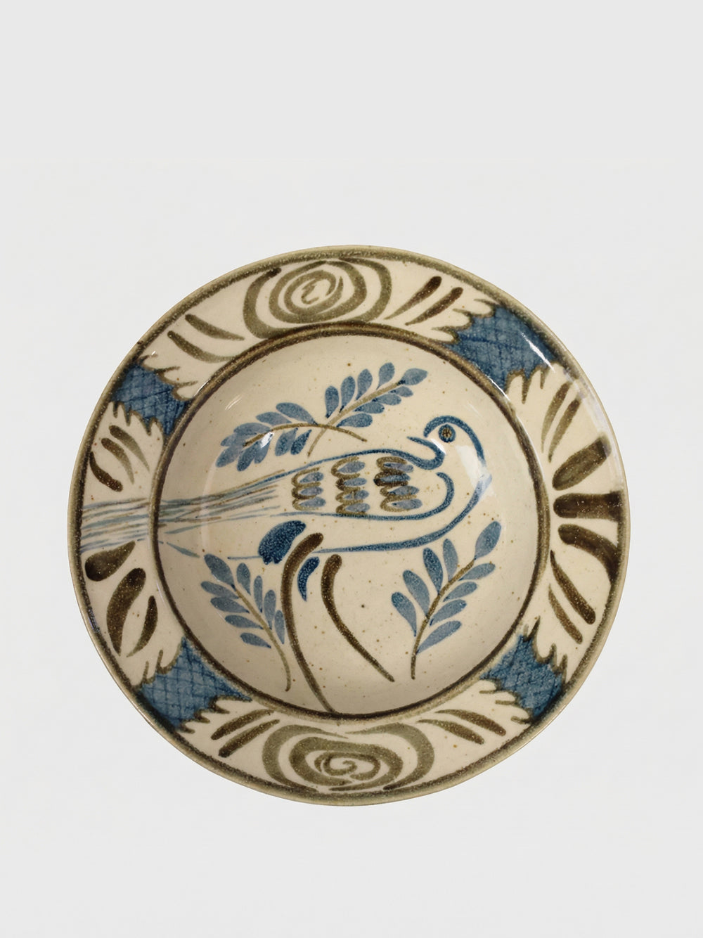 Hand-Painted Lusitano Bird Stoneware Soup Plate