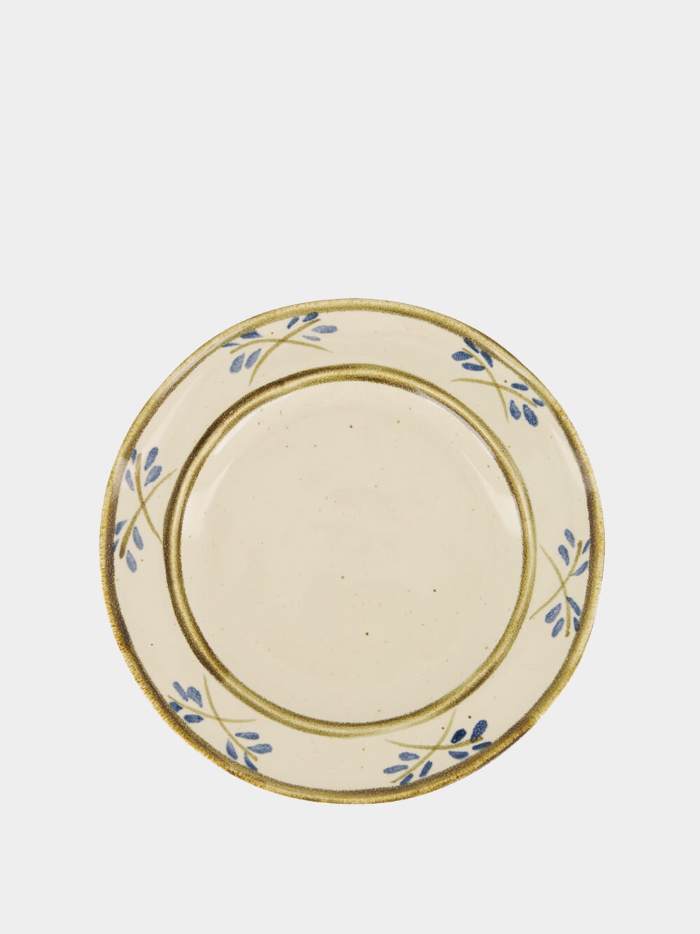 Hand-Painted Lusitano Leaf Stoneware Soup Plate