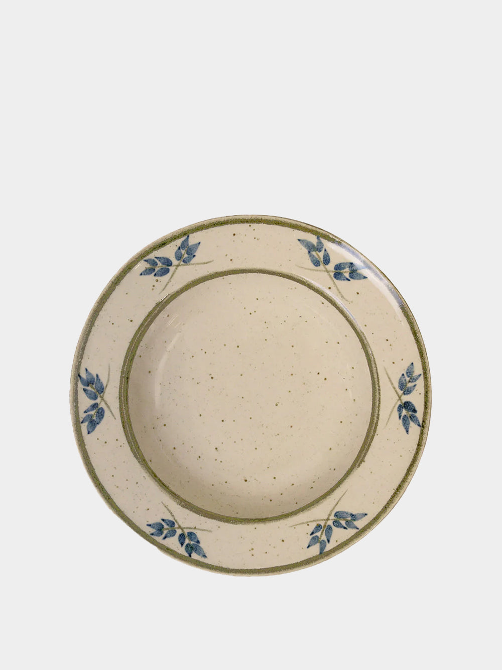 Hand-Painted Lusitano Leaf Stoneware Soup Plate