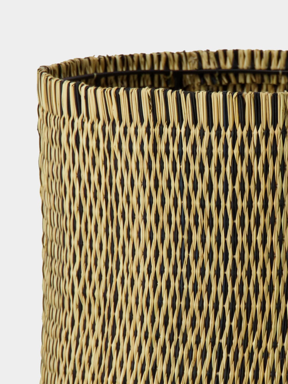 Handmade Coruche Natural and Black Reed Medium Lampshade