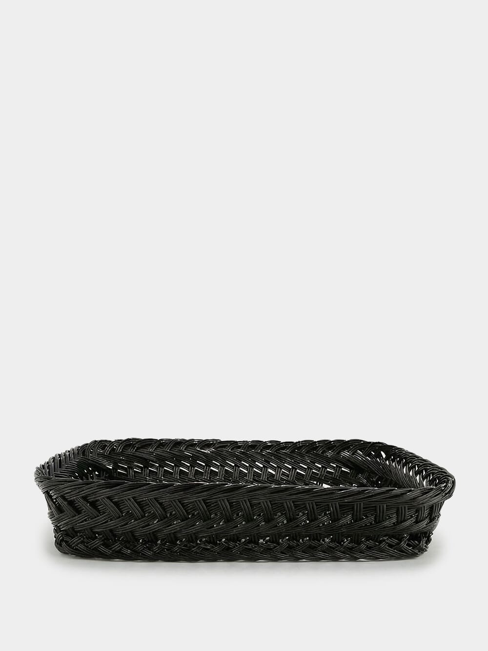Handmade Vitória Black Wicker Medium Tray