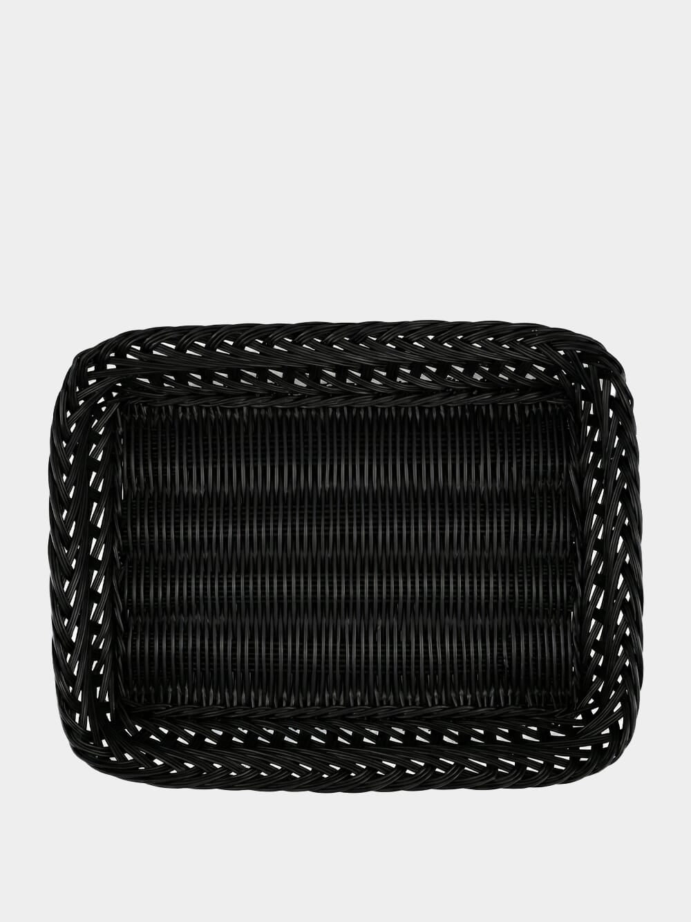 Handmade Vitória Black Wicker Medium Tray