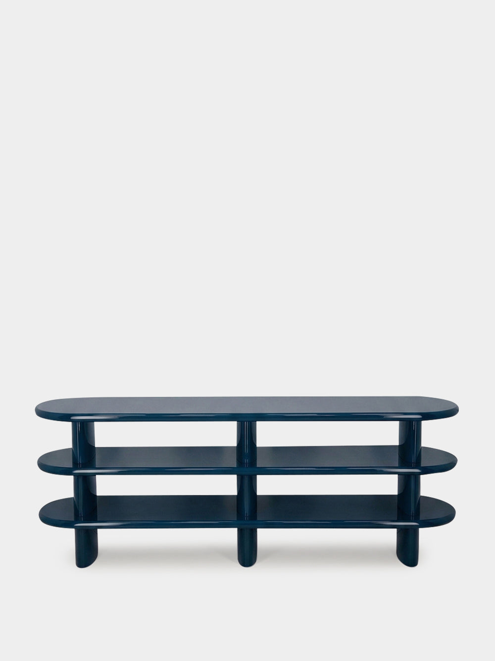 Amendoeira Sideboard Blue Lacquered Wood