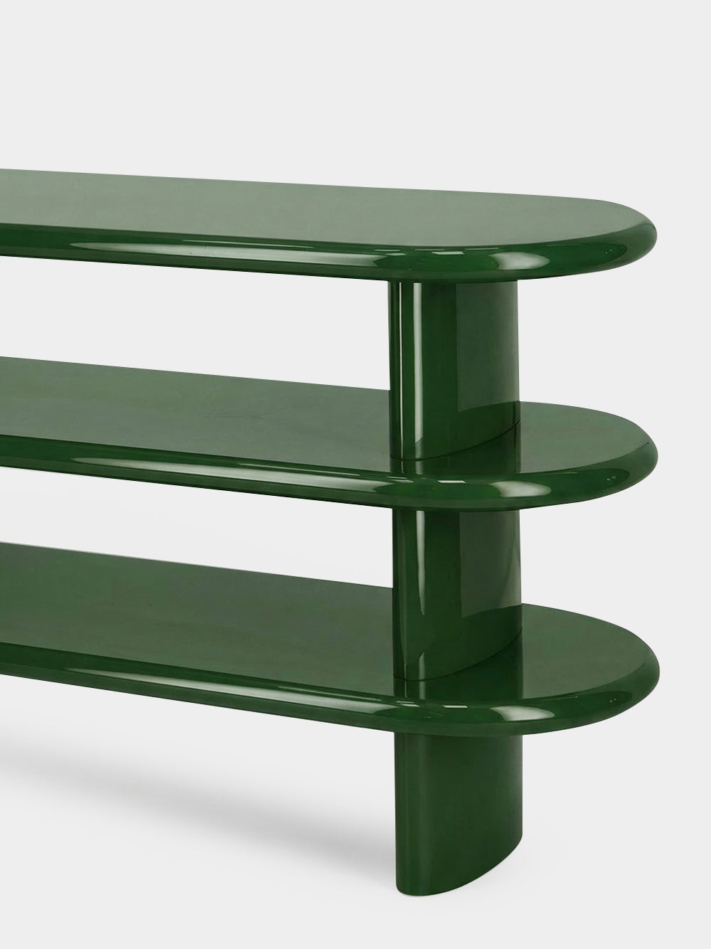 Amendoeira Sideboard Green Lacquered Wood