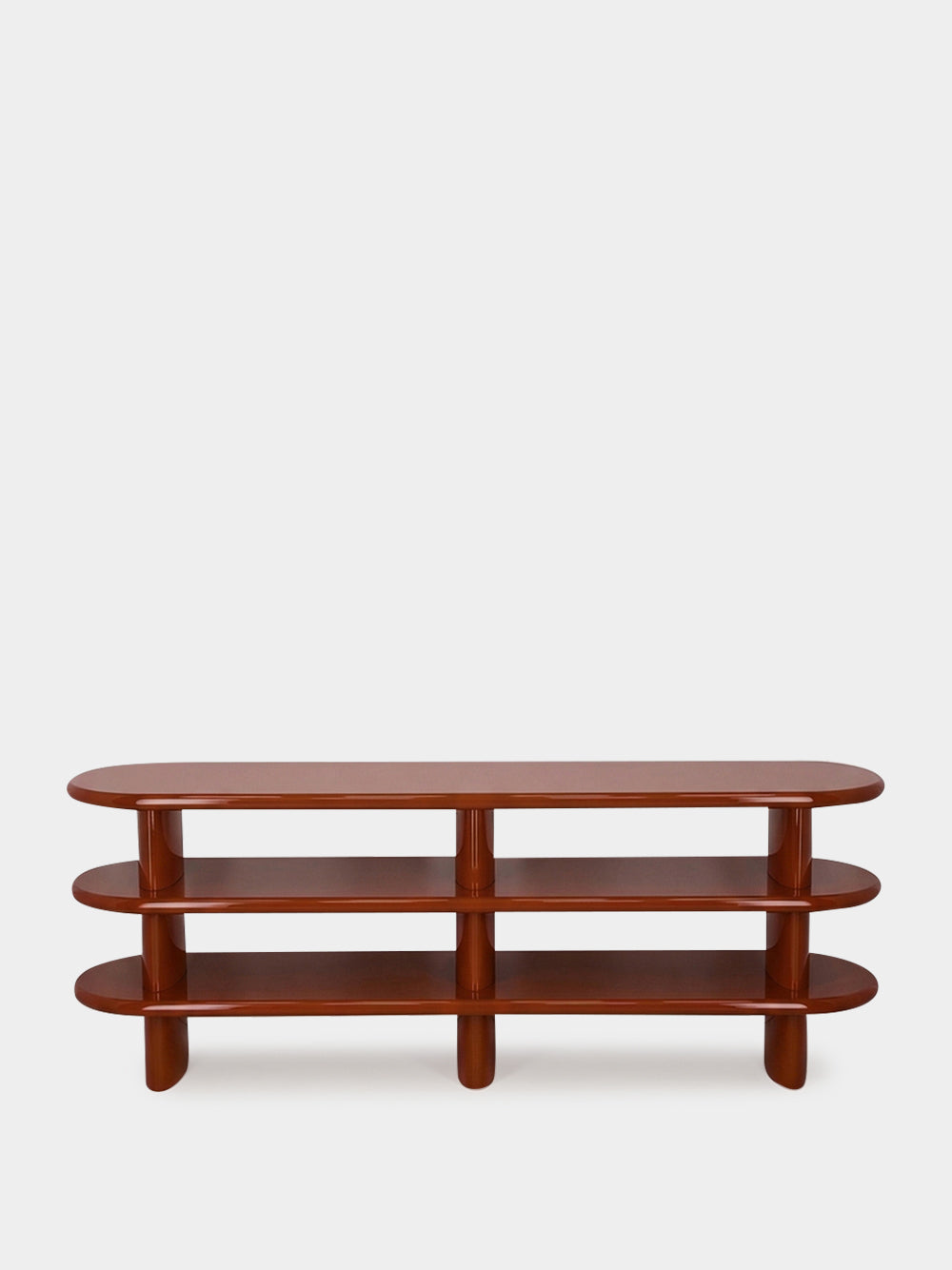 Amendoeira Sideboard Brick Lacquered Wood