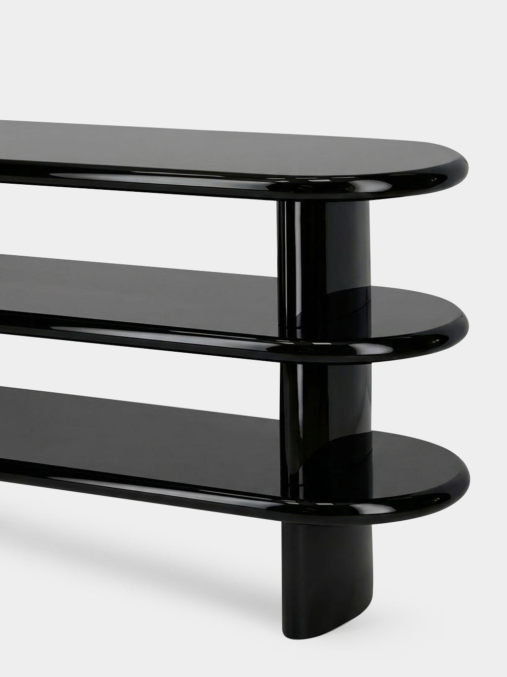 Amendoeira Sideboard Black Lacquered Wood