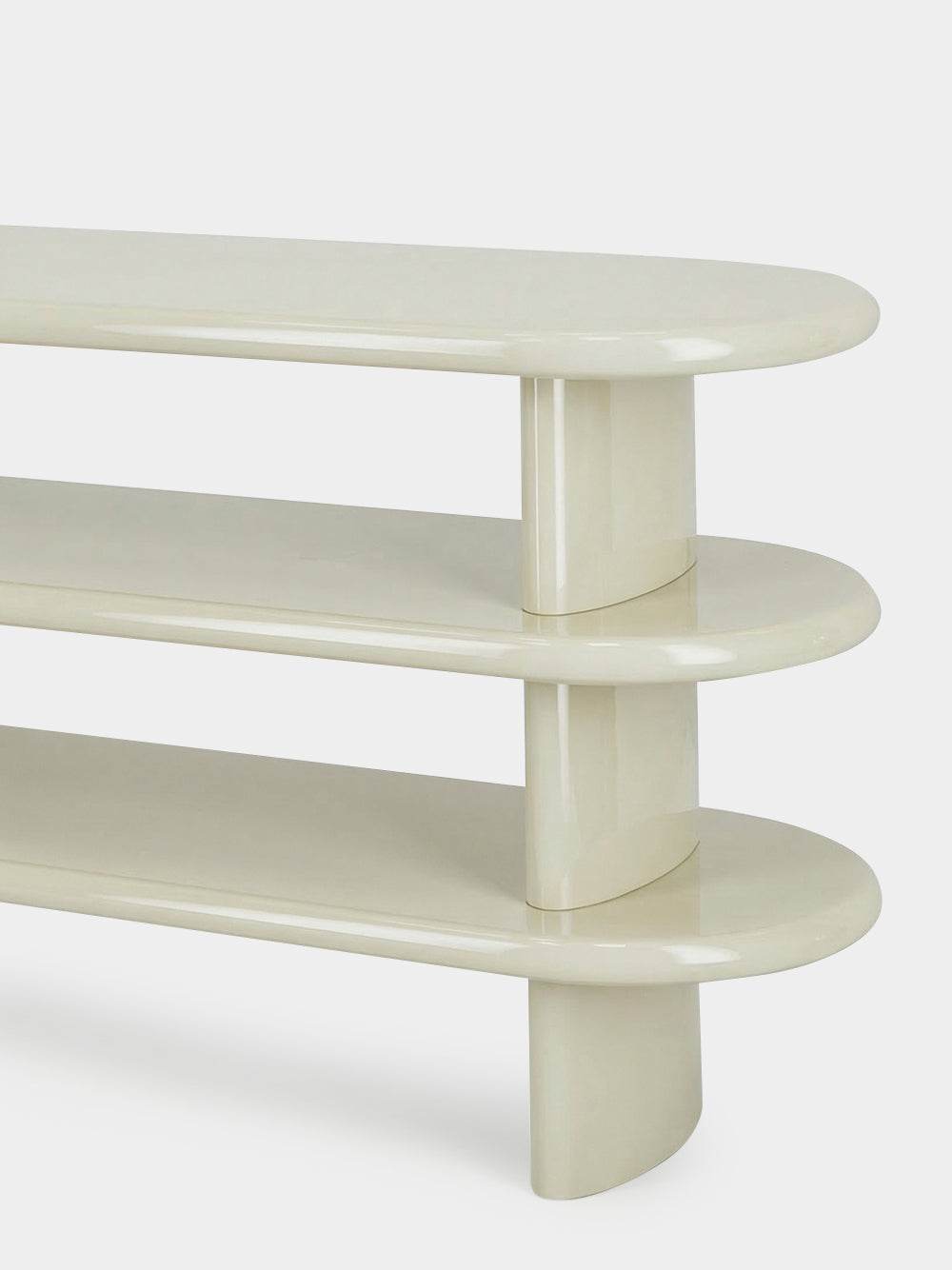 Amendoeira Sideboard Ivory Lacquered Wood