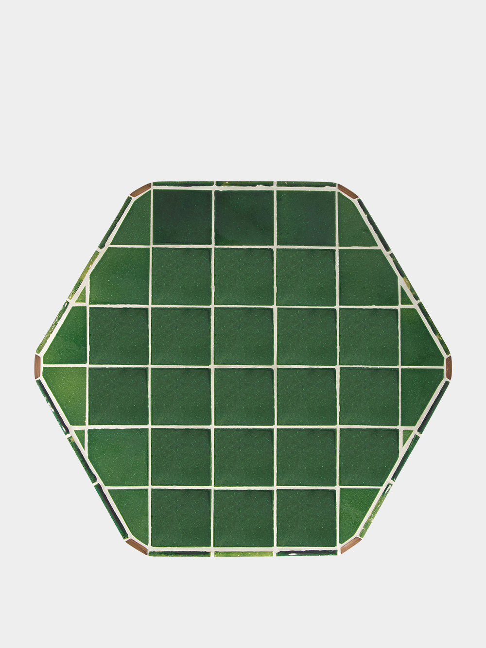 Lisboa Green Ceramic Tile and Ash Wood Bar Table