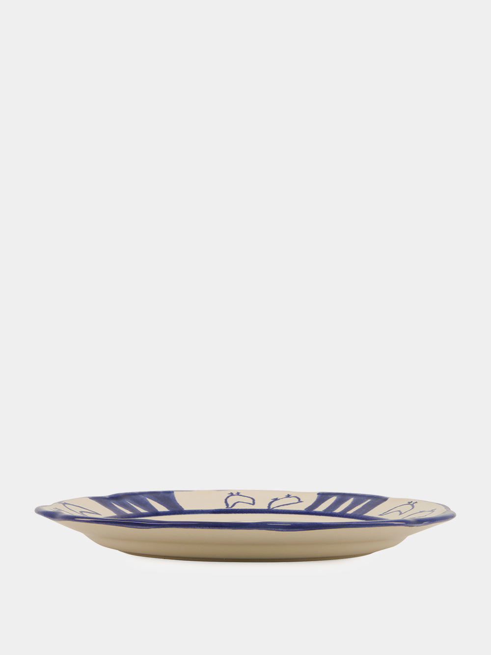 Hand-Painted Comporta The Farmer Stoneware Dinner Plate