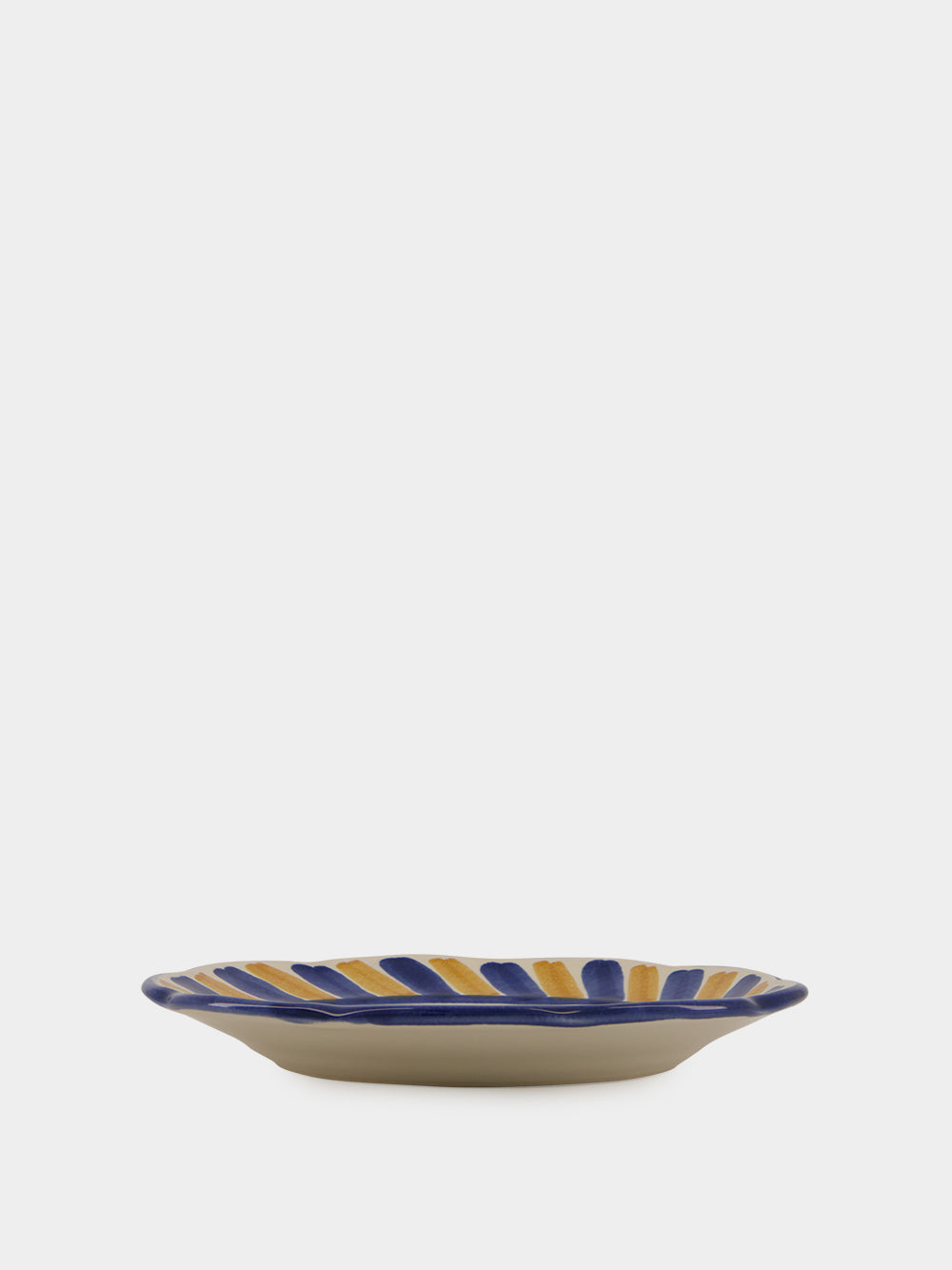 Hand-Painted Comporta House Stoneware Dessert Plate