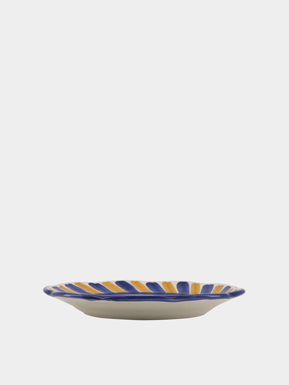 Hand-Painted Comporta House Stoneware Dessert Plate