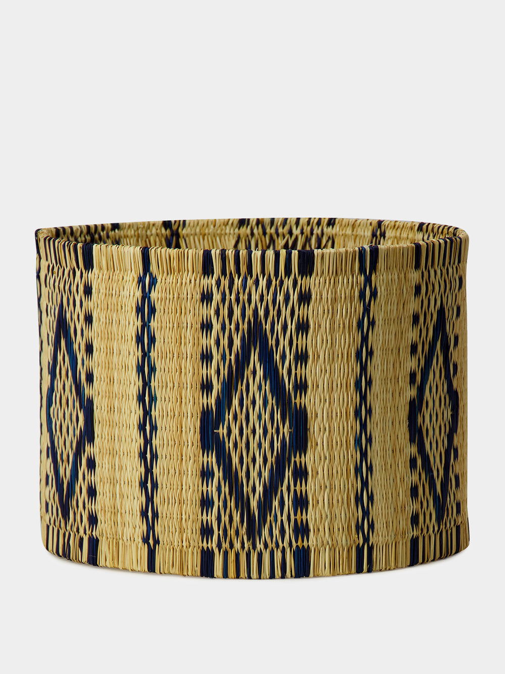 Handmade Coruche Natural and Blue Reed Large Lampshade