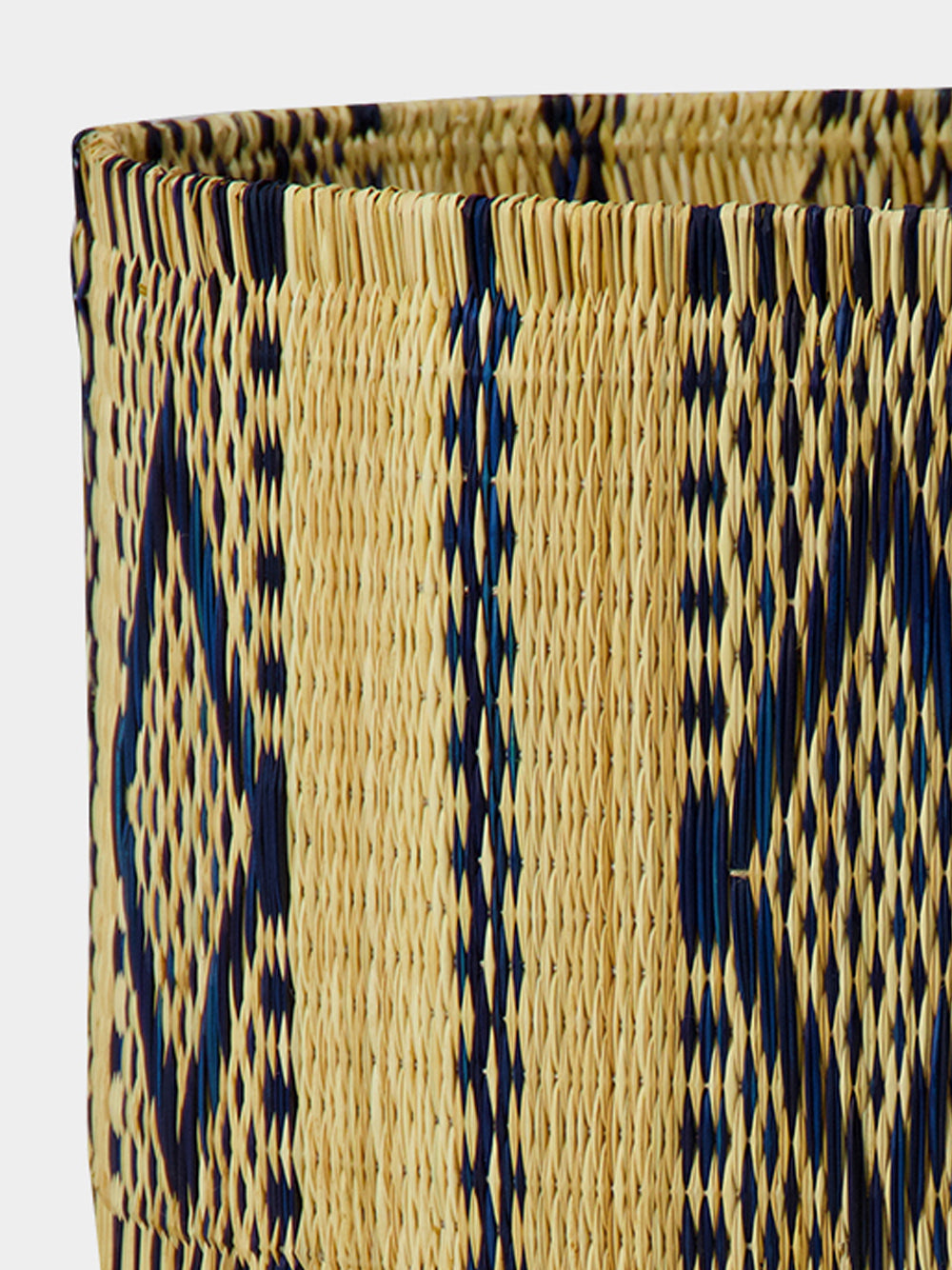 Handmade Coruche Natural and Blue Reed Large Lampshade