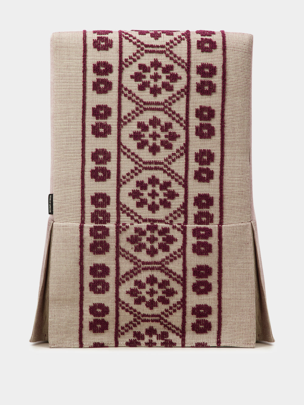 Handmade Inês Bordeaux Cotton Linen Slipper Chair