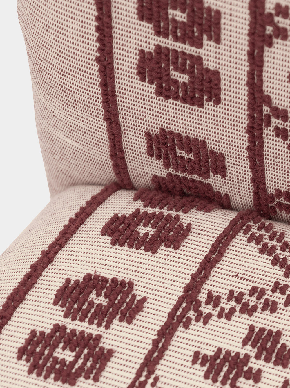 Handmade Inês Bordeaux Cotton Linen Slipper Chair