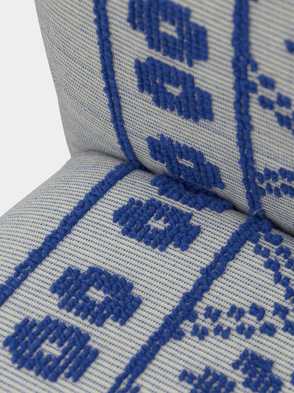 Handmade Inês Blue Cotton Linen Slipper Chair