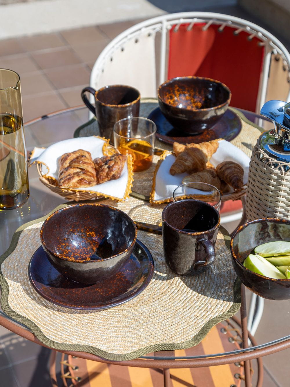 Tartaruga Brown Ceramic Dessert Plate