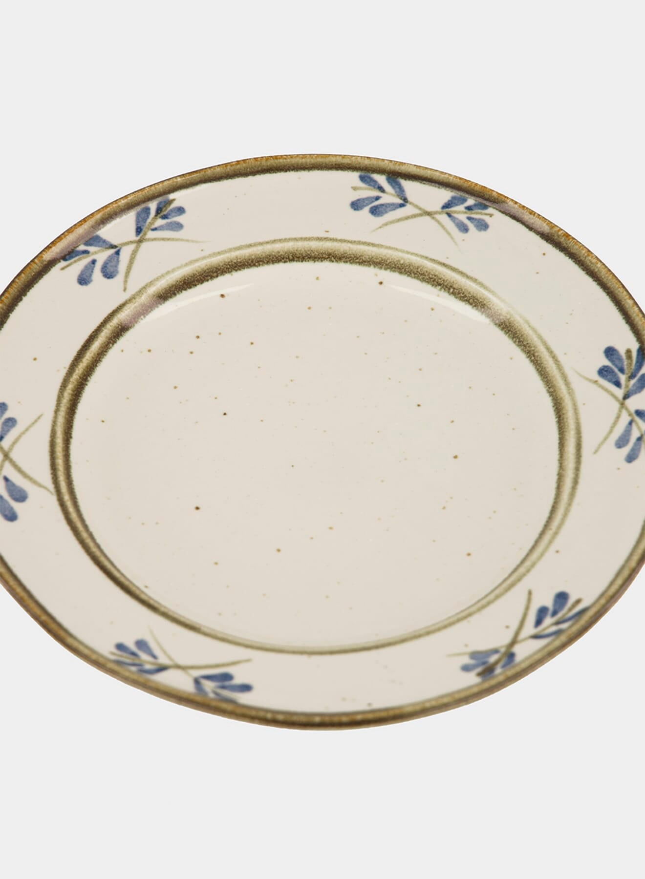 Hand-Painted Lusitano Leaf Stoneware Dessert Plate