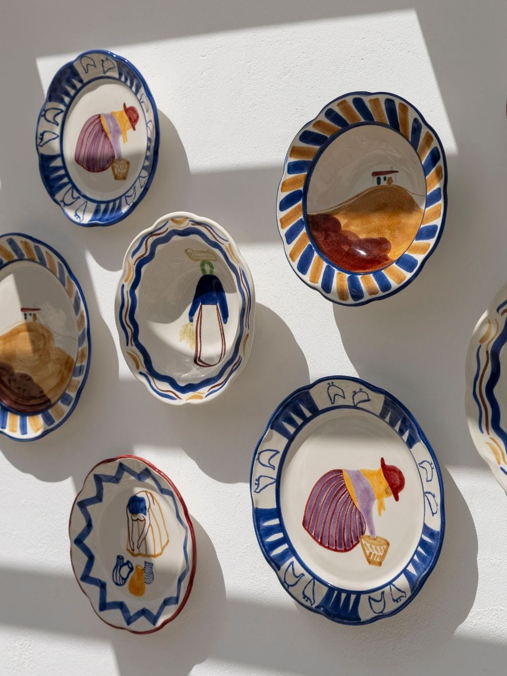 Hand-Painted Comporta The Farmer Stoneware Dinner Plate
