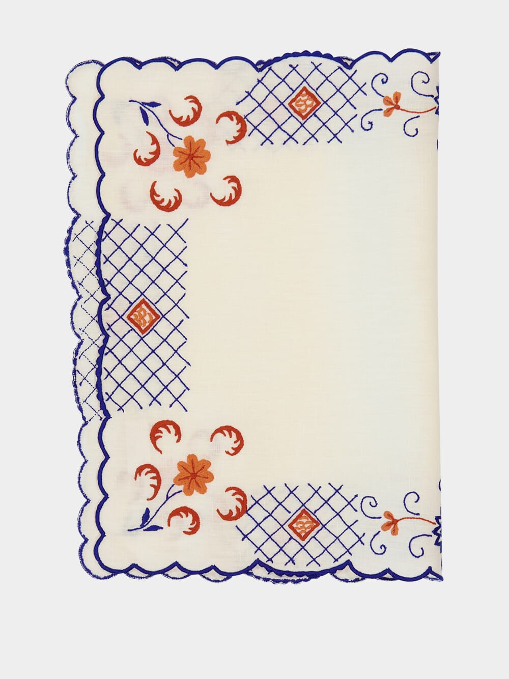 Hand Embroidered Funchal Linen Placemat