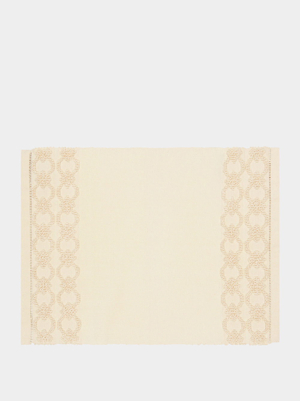 Handmade Isabel Natural and Ivory Cotton and Linen Placemat