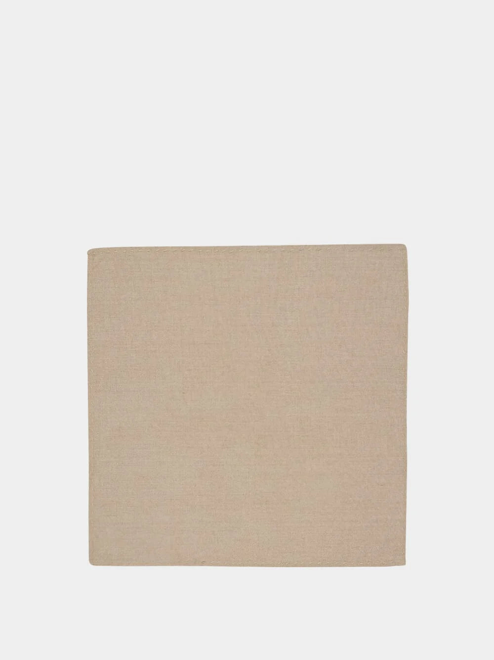 Hand-Embroidered Viana Beige Linen with Beige Embroidery Placemat and Napkin Set