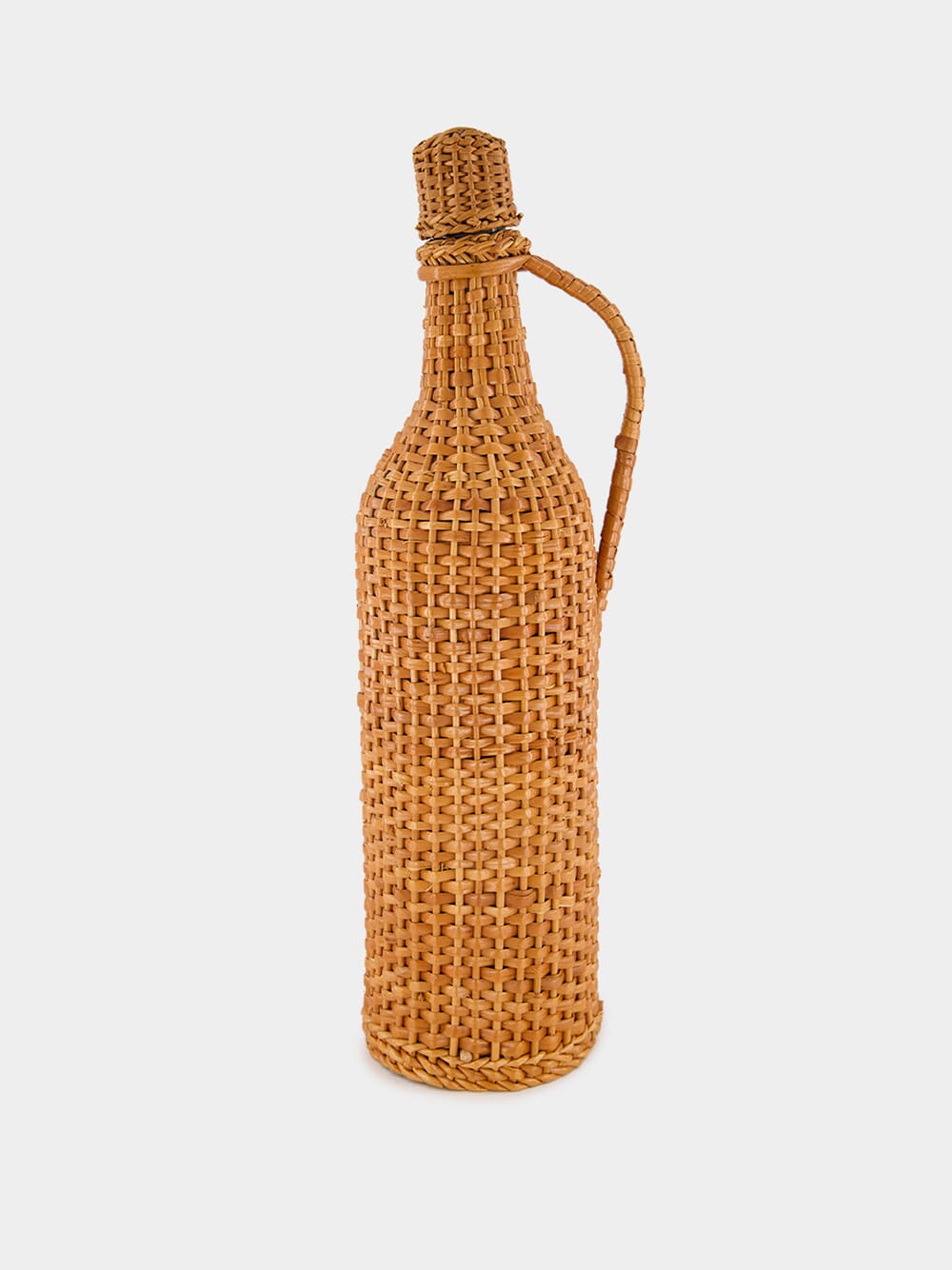 Handmade Camacha Natural Wicker Glass Flask