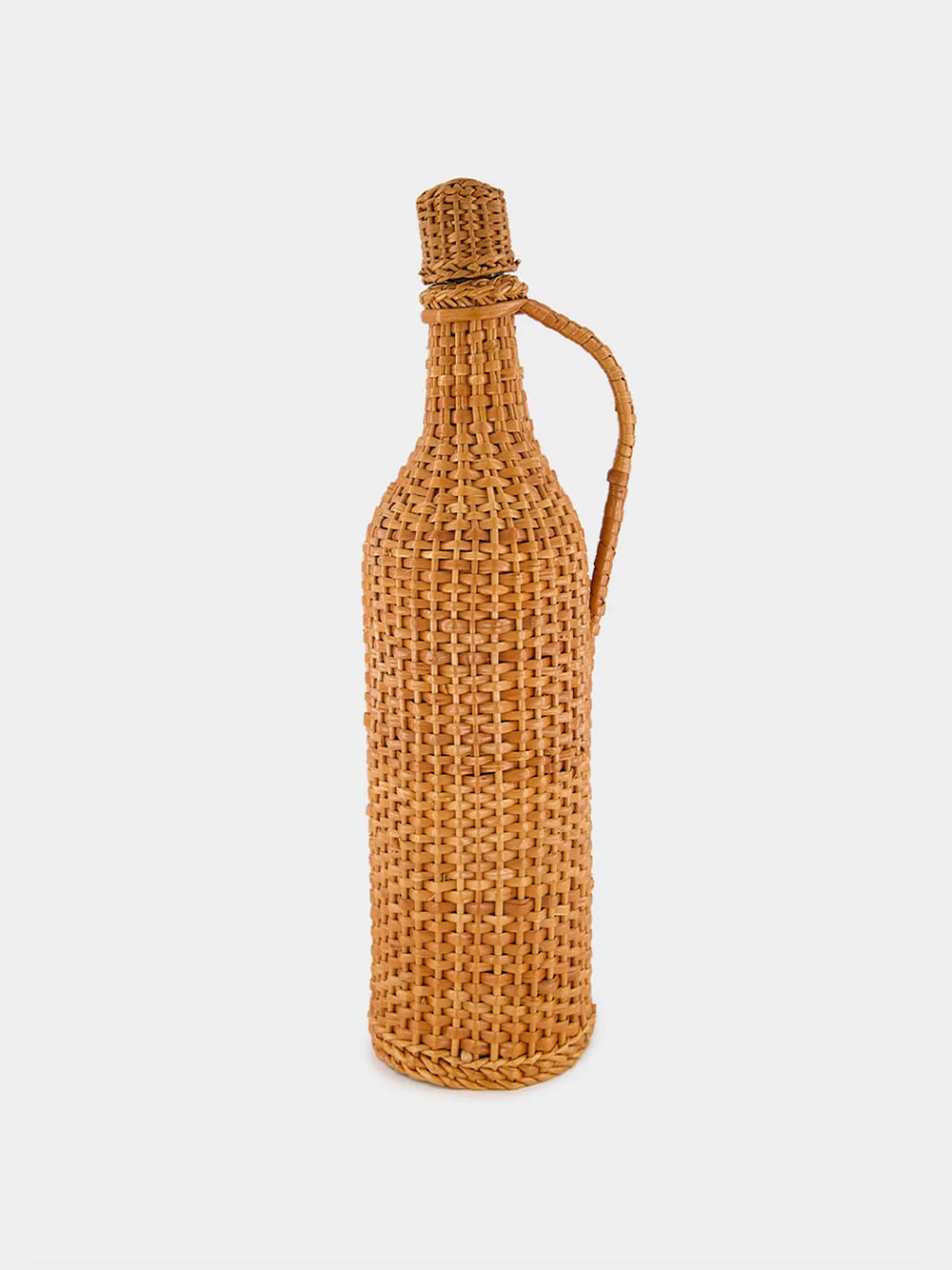 Handmade Camacha Natural Wicker Glass Flask