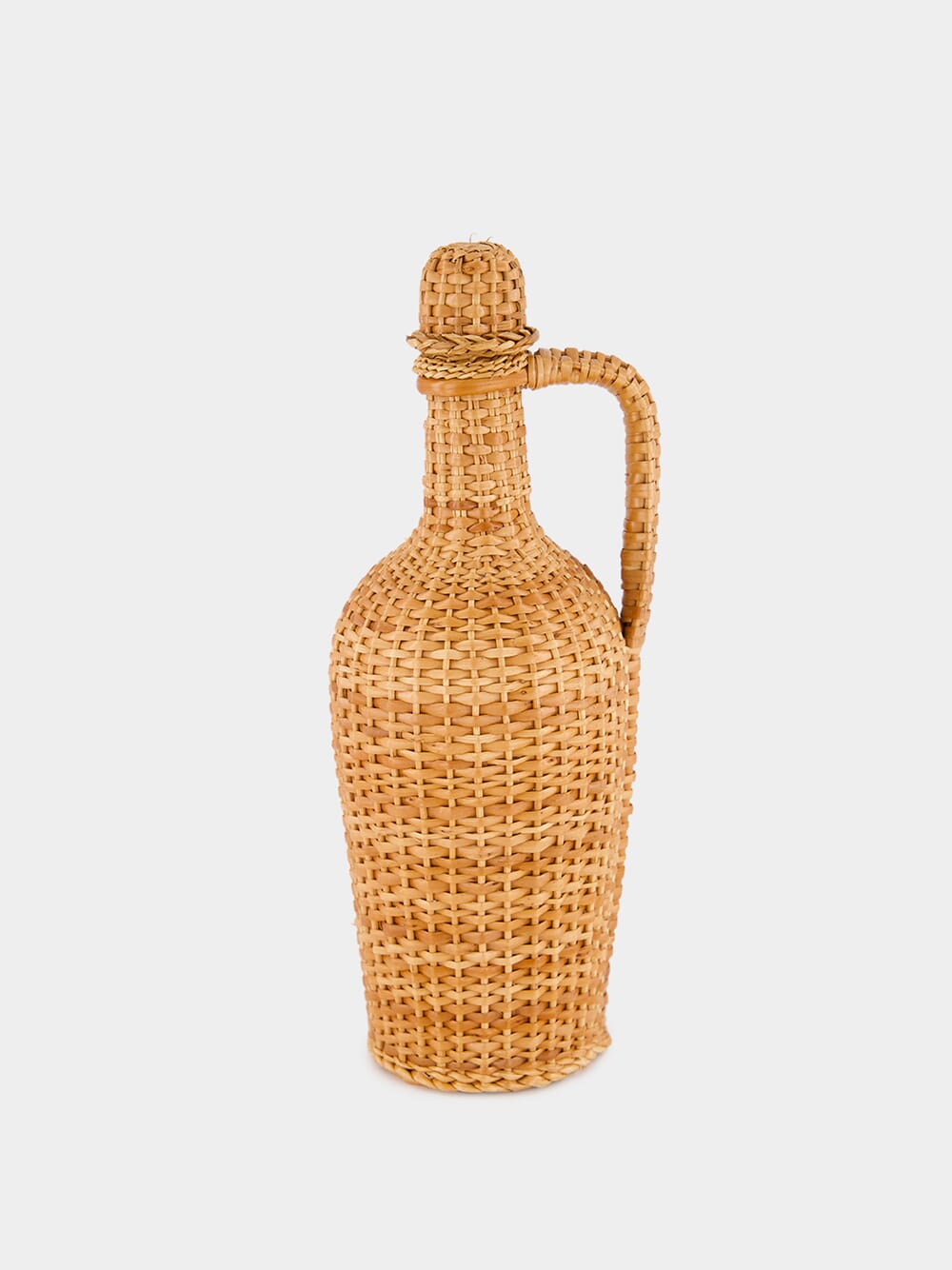 Handmade Camacha Natural Wicker Glass Flask