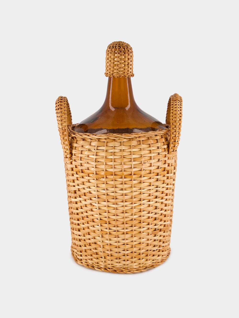 Handmade Camacha Natural Wicker Glass Flask