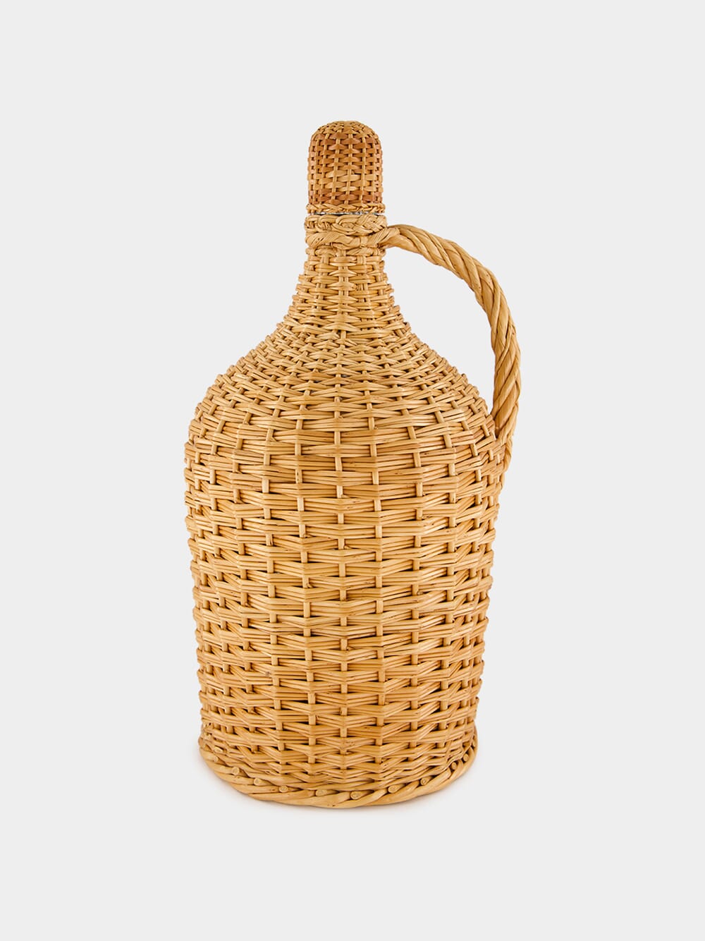 Handmade Camacha Natural Wicker Glass Flask