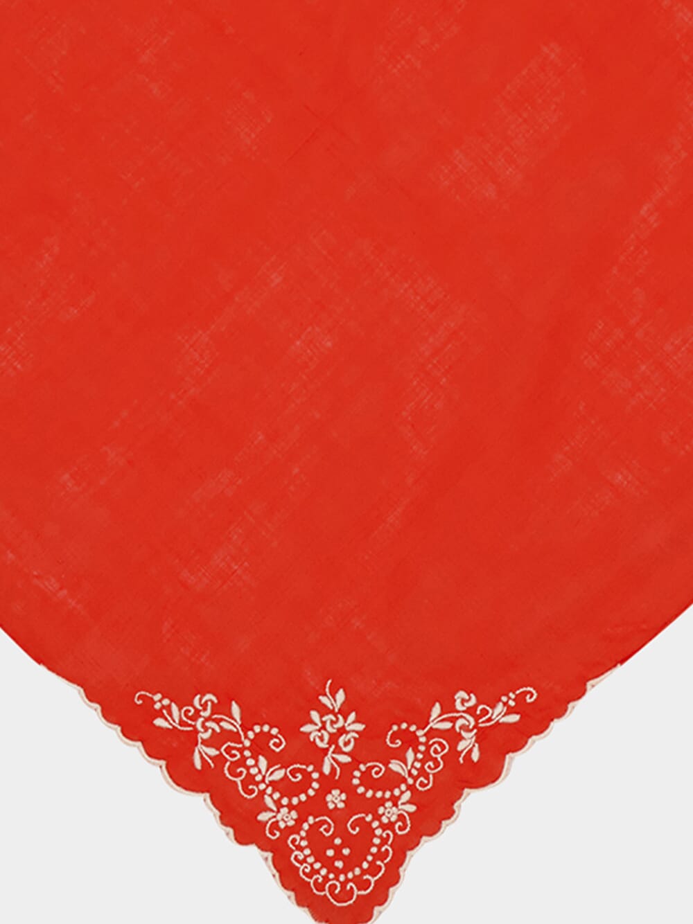 Hand Embroidered Heart Santana Red Napkin