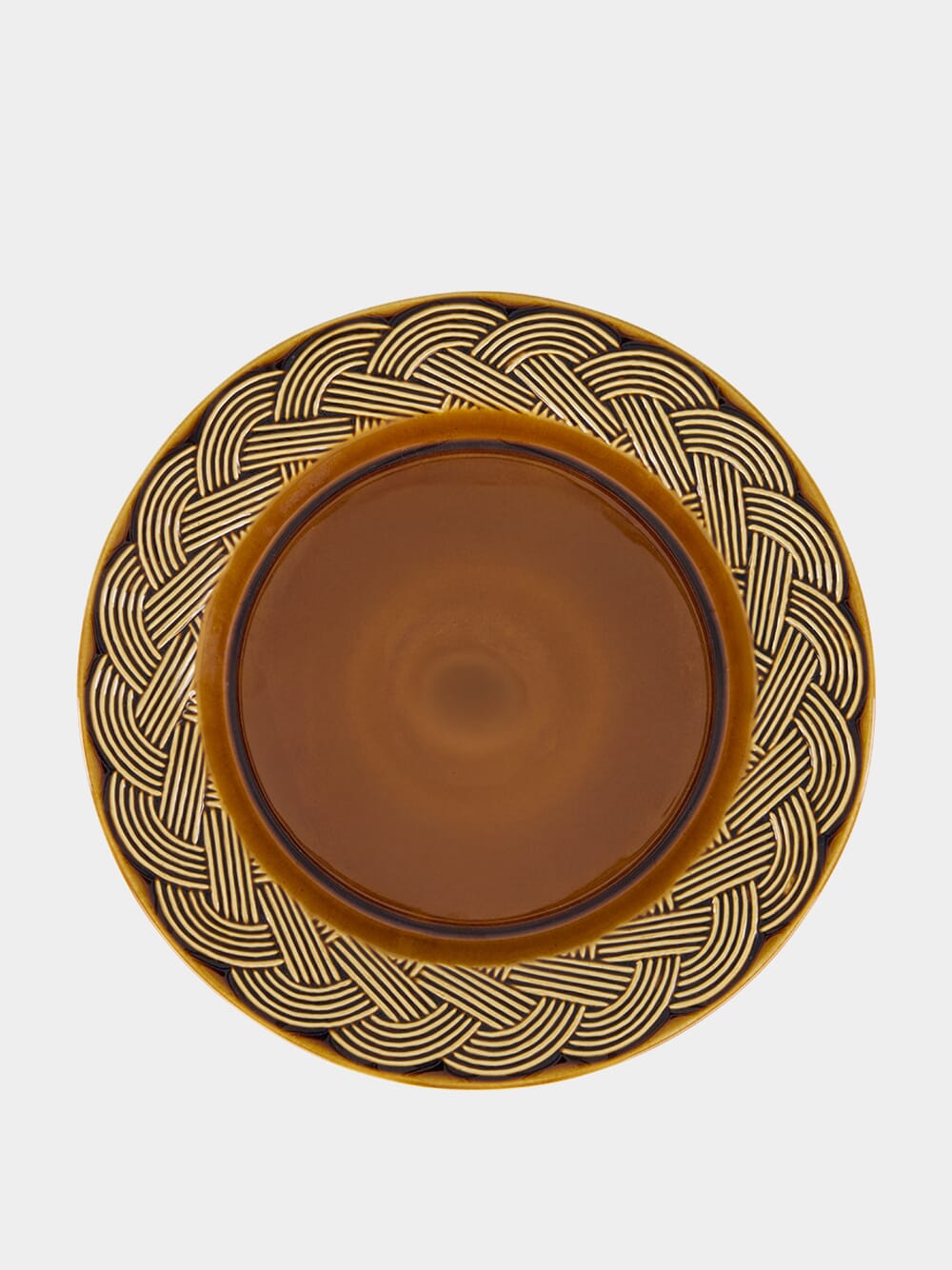 Vime Brown Ceramic Dinner Plate