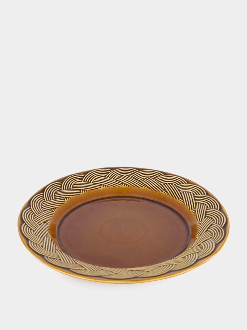 Vime Brown Ceramic Dinner Plate