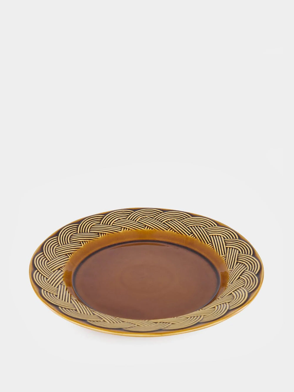 Vime Brown Ceramic Dinner Plate