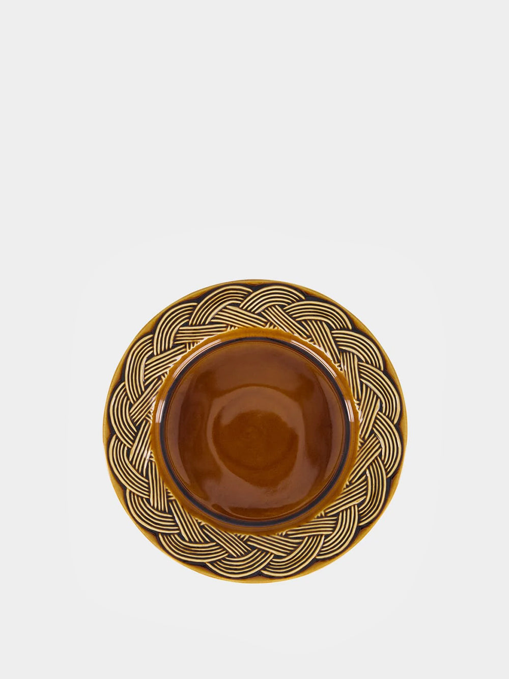 Vime Brown Ceramic Dessert Plate
