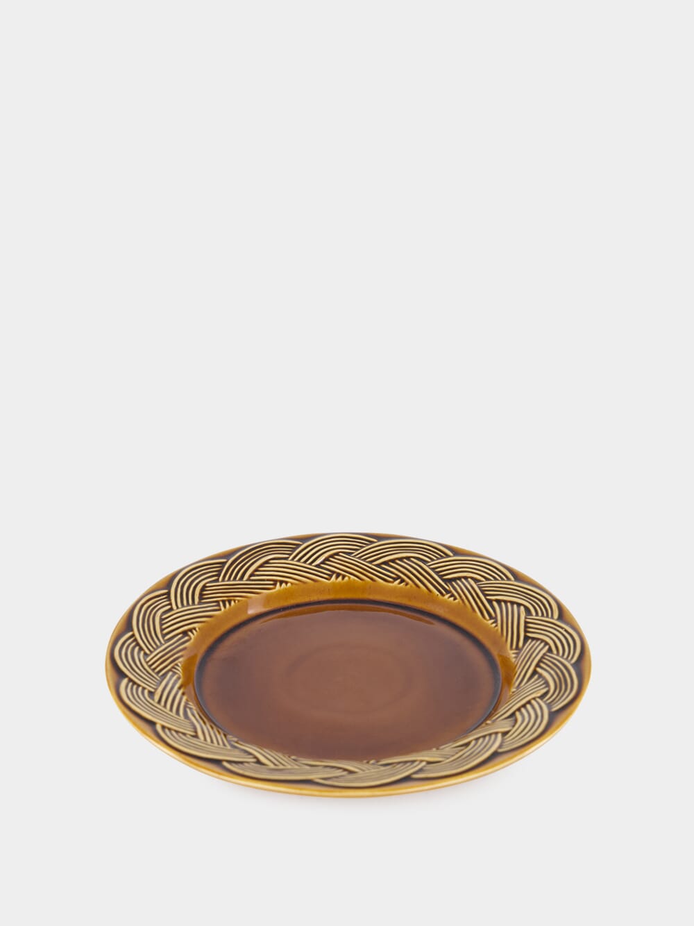 Vime Brown Ceramic Dessert Plate