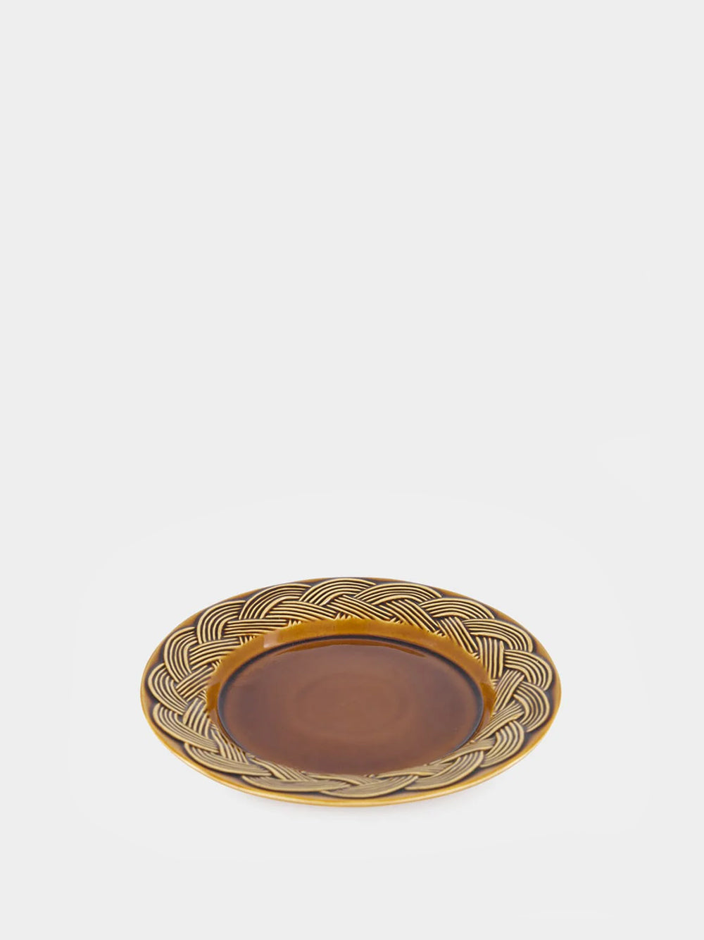 Vime Brown Ceramic Dessert Plate