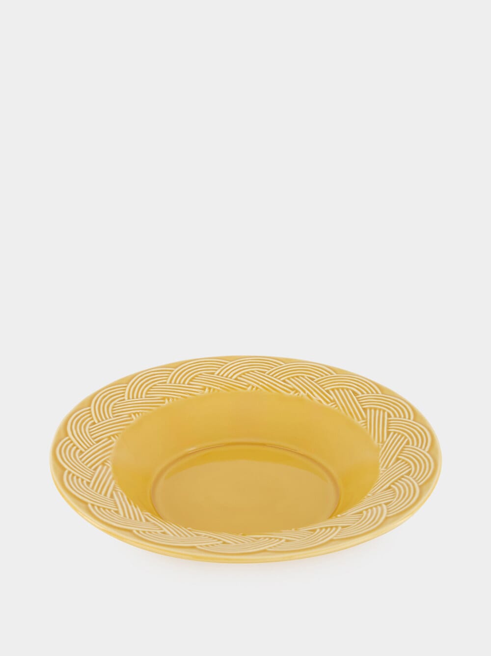 Vime Yellow Ceramic Soup Plate