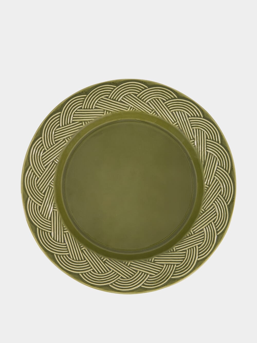 Vime Green Ceramic Dinner Plate