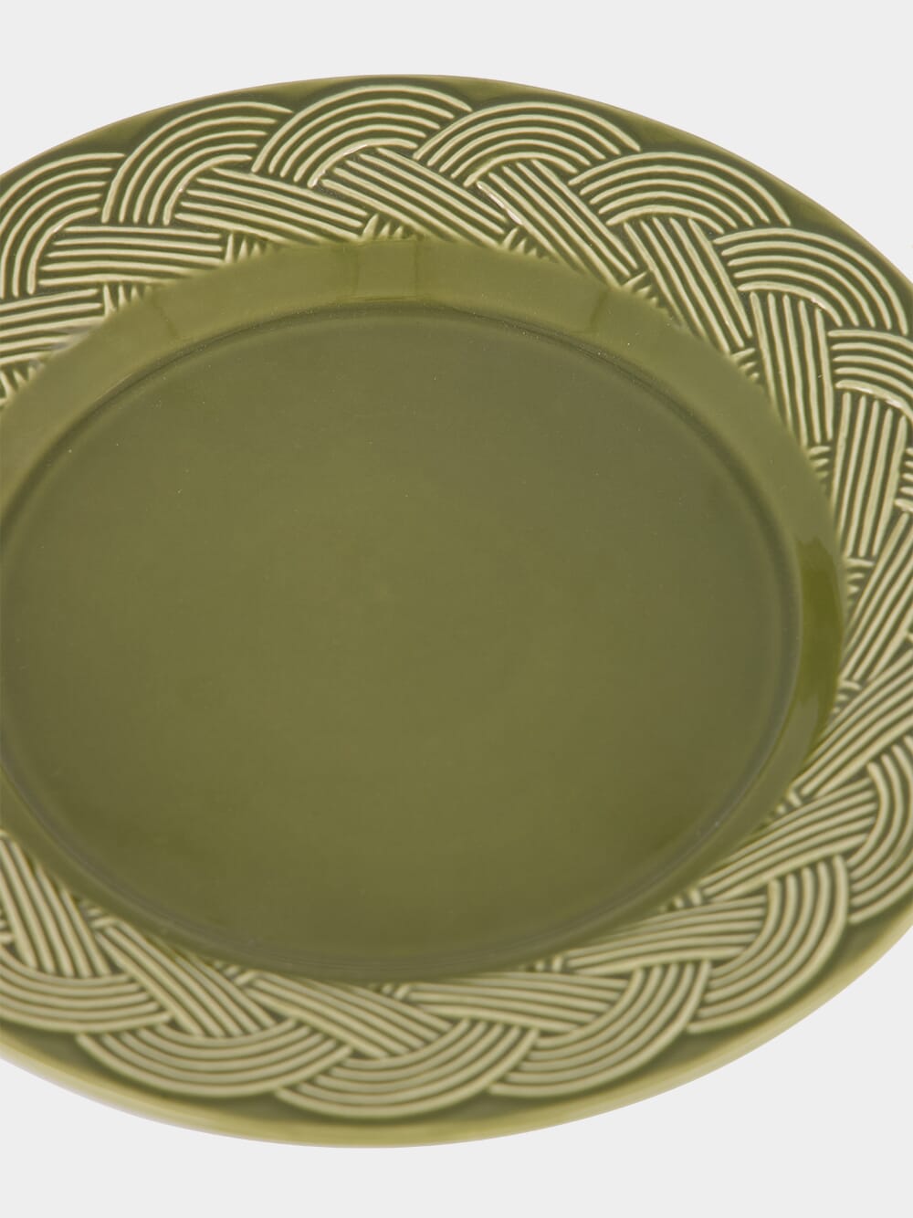 Vime Green Ceramic Dinner Plate